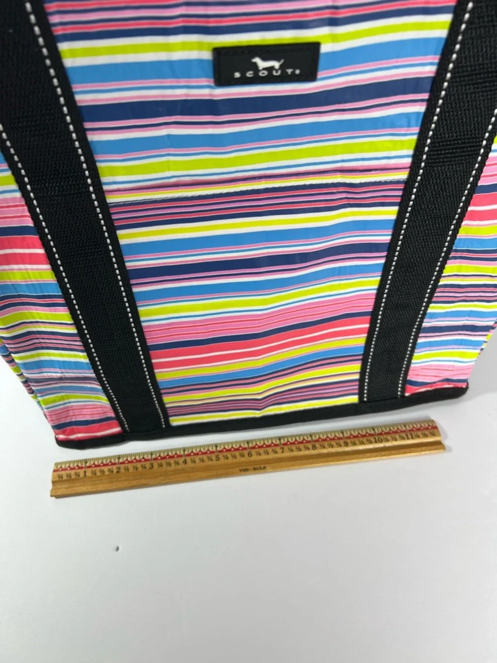 Scout Tote Bag‎ striped zipper closure Wipe Clean material beachbag Shopping